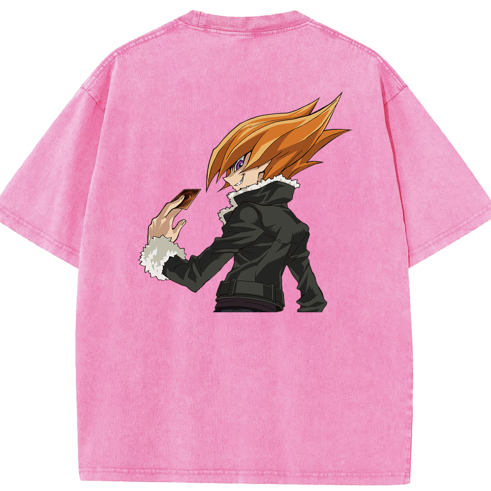 （画像用） 遊☆戯☆王 Yu-Gi-Oh! 綿100% ヴィンテージ風 半袖Tシャツ（背面プリント）
